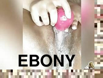 klitors, masturbācija-masturbation, vāverīte, strūkla, tūpļa, nobrieduša, melns-ebony, spēļmanta, melns, bbw