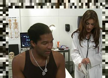 Black dude with a large shaft bangs hot nurse Chayse Evans