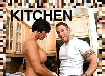 Shay Fox Masturbates and Sucks Cock in the Kitchen