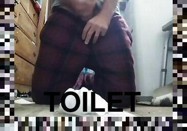 Toilet jerk off