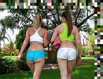 Curvy Lesbians With Yummy Big Booties Toy Their Hot Pussies