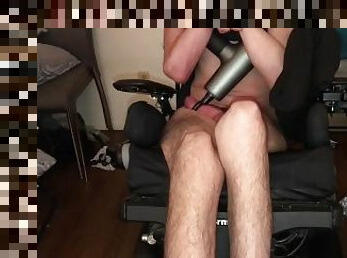 Quadriplegic Playing with Toy In Wheelchair
