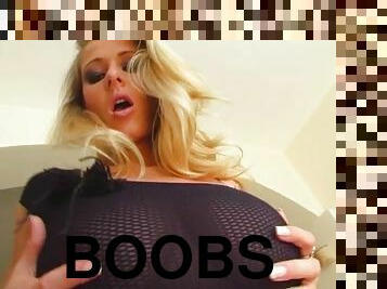 Gorgeous Blonde With Huge Boobs Gets Fucked In Threesome