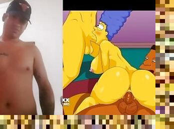 Marge con dos pollas follando sin censura