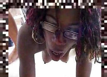 Black girl is crazy for that white cock