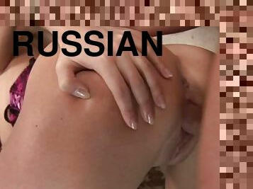 Gorgeous Young Russian With Chubby Pussy And Big Natural Tits Takes Two Cocks At Once
