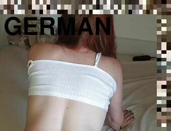Cum in my tight pussy - German MILF gets fucked till CREAMPIE