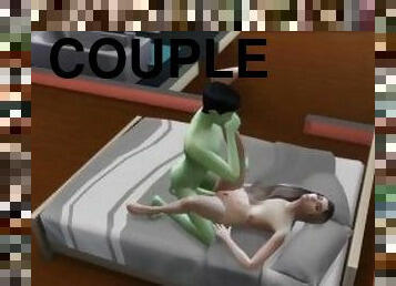 Alien pervert bursts home to the dugout and fucked her Sims4