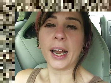 Pornstar Joanna Angel is super cute in a selfshot car video