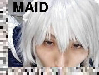 Maid's blow job service. touhou sakuya cos