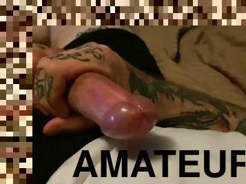 amatir, cumshot-keluarnya-sperma, penis-besar, seorang-diri, susu, besar, realitas, tato, penis