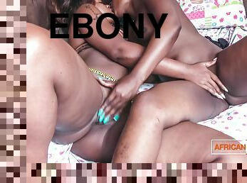 Ebony Lesbians Fingering Each Other Off Until Orgasm