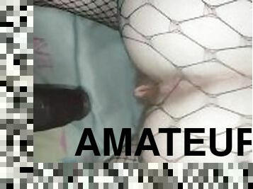 Quick Doggystyle Through Fishnets with Sexy Slut