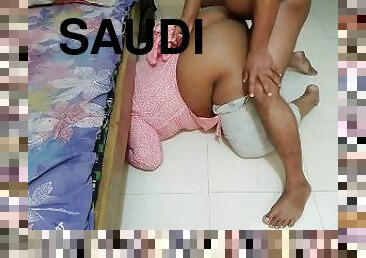 Saudi Big Ass Beautiful Hot Maid Gets Stuck under bed then Boss Help her and anal cum