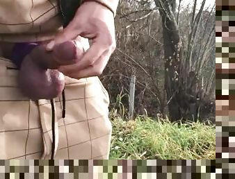 Outdoor handjob