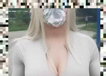 Sissyjenny88 Amateur Crossdresser Huge Big Tits Sissy Full Alone-Outdoor Day Ride Huge Tits G-Cup See Through