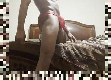 Sexy slave strip tease gay muscle model