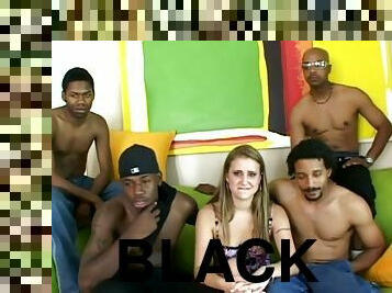 Extreme Babe And Four Black Guys In Gangbang Sex Video