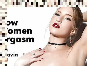 UP CLOSE - How Women Orgasm With Sensual Beauty Octavia Red! SOLO FEMALE MASTURBATION! FULL SCENE