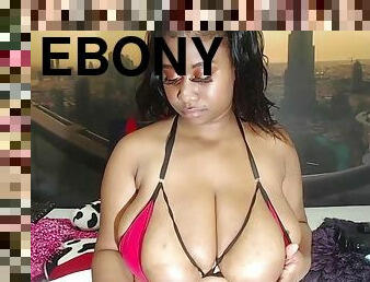 CHubby ebony is stripping and twerking on cam