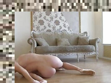 Sensual Teen Ballerina Annett A Nude On The Wooden Floor - Full Video!