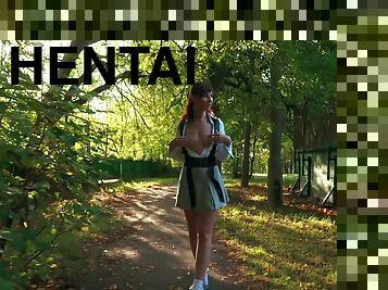 Anime Hentai Style Up Skirt Flashing by Jeny Smith