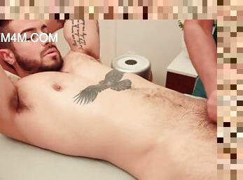 amateur, gay, branlette, massage, musclé, érotique, tatouage