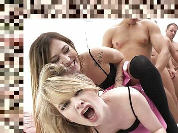 Angels of Hardcore 6 on 2 with pee Baby Kxtten(fisted) &amp; Mina, pussy creampie &amp; swallow - PissVids