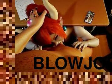 Bowsette Blowjob Under the Desk POV