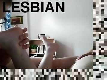 Sensual Lesbian Foot Play And Kissing