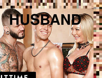 ADULT TIME - Adira Allure Brings Home Bisexual Stud To Help Her Bi Husband DP Her!