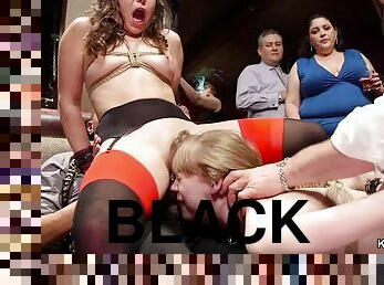 Very Hot babes riding big black penis bdsm group sex