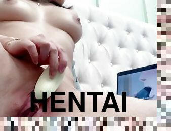 asiatisk, storatuttar, masturbation, orgasm, fitta-pussy, amatör, hemmagjord, pov, kåt, hentai