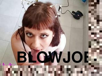 Surprise Blowjob While Doing Home Renovation - Amber Jodin
