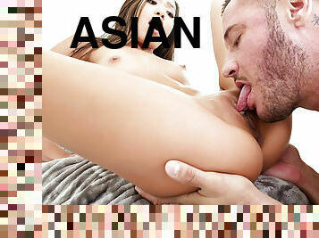 asiatique, maigre, ados, minuscule, petits-seins