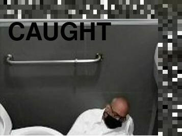 jerking Caught weaty off bathroom public at work