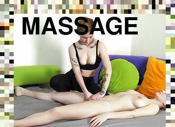 She Is Astonishing And Her First Time Body Massage Too