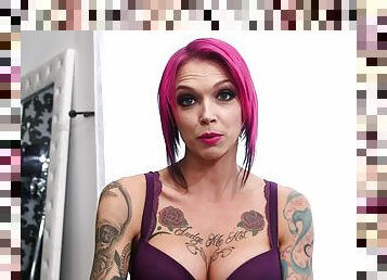 Anna Bell Peaks gives a splendid POV blowjob to his hard cock