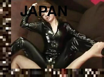 asiatisk, japans, fetish, latex