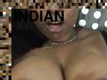 gros-nichons, indien, black, doigtage, seins