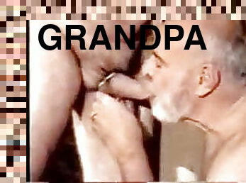 papa, anal, jouet, gay, massage, couple, belle-femme-ronde, joufflue, pappounet, grand-papa