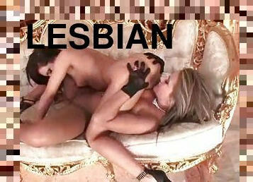 Elegant women have lusty lesbian sex