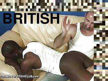 interracial, gay, britannique, fétiche, club, fessée