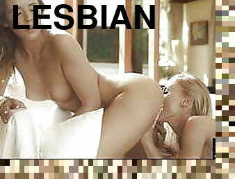 Lesbian lovers with perfect bodies eat pussy insatiably