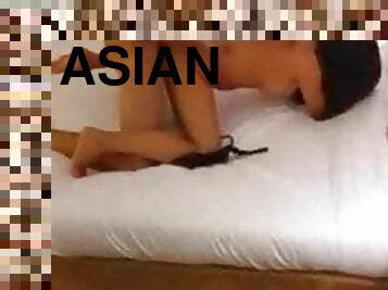 asiático, estilo-cão, orgasmo, fudendo