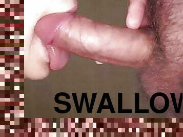 blowjob, tenåring, svelging, cum, europeisk, euro, sperm, pikk