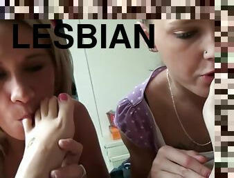 Lesbian Girls Playing With Her Feet