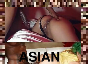 asiatisk, amatør, blowjob, ebony, interracial, svart