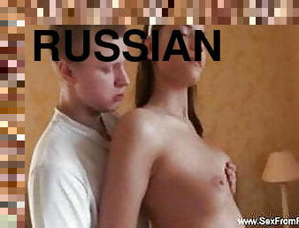 Russian Teen Sister Lets Bro Fuck Her Deeply With Love