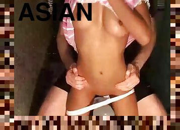 Slim teen Thai cutie likes horny white dick Part 2 on Xasiat